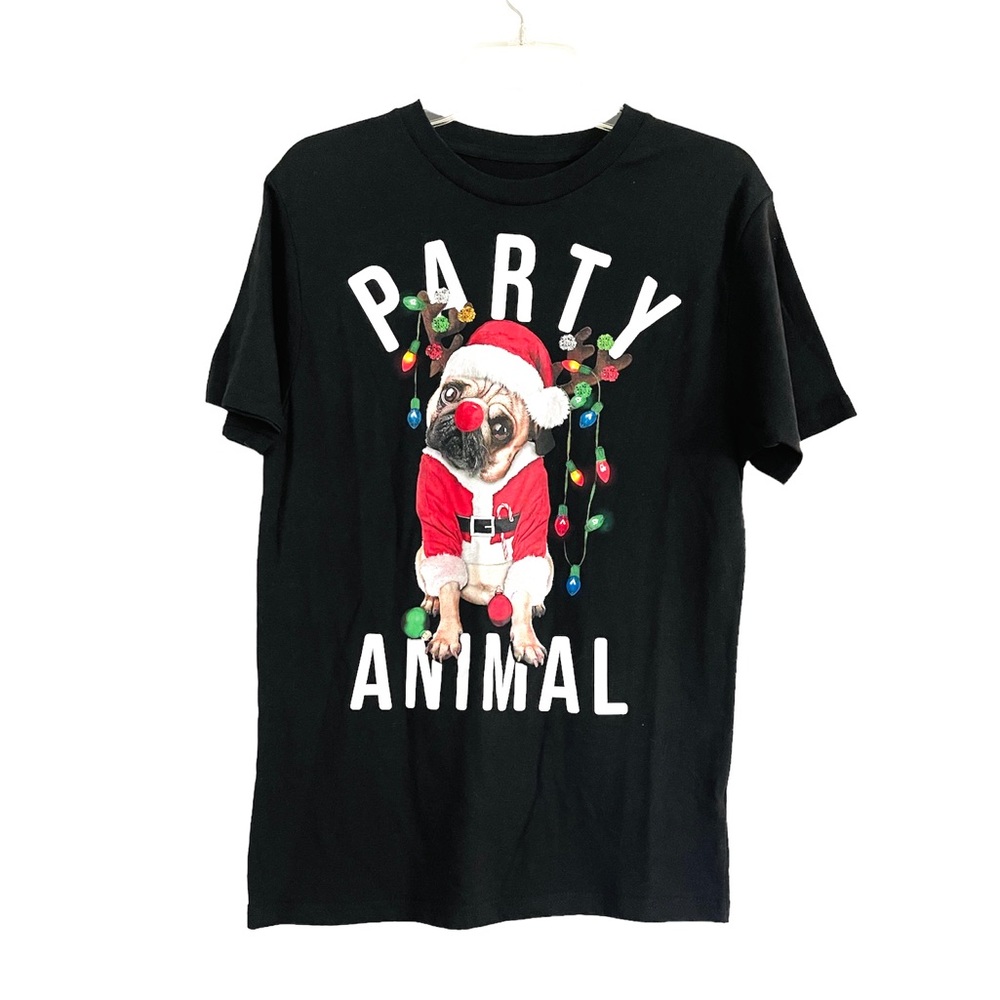Holiday Time Christmas Party Animal T-Shirt Women Size Small NWT